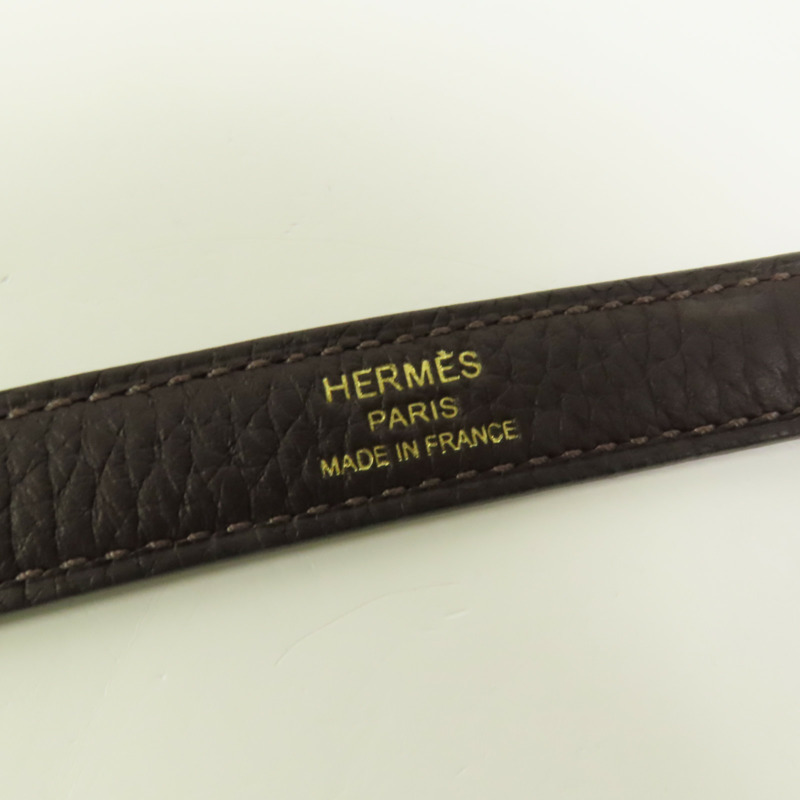 HERMES Togo皮革Kelly 28金扣手挽肩背兩用袋Rouge Sellier-7