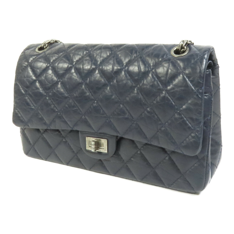 CHANEL 牛皮皮革2.55 Medium鏈帶肩背袋-1