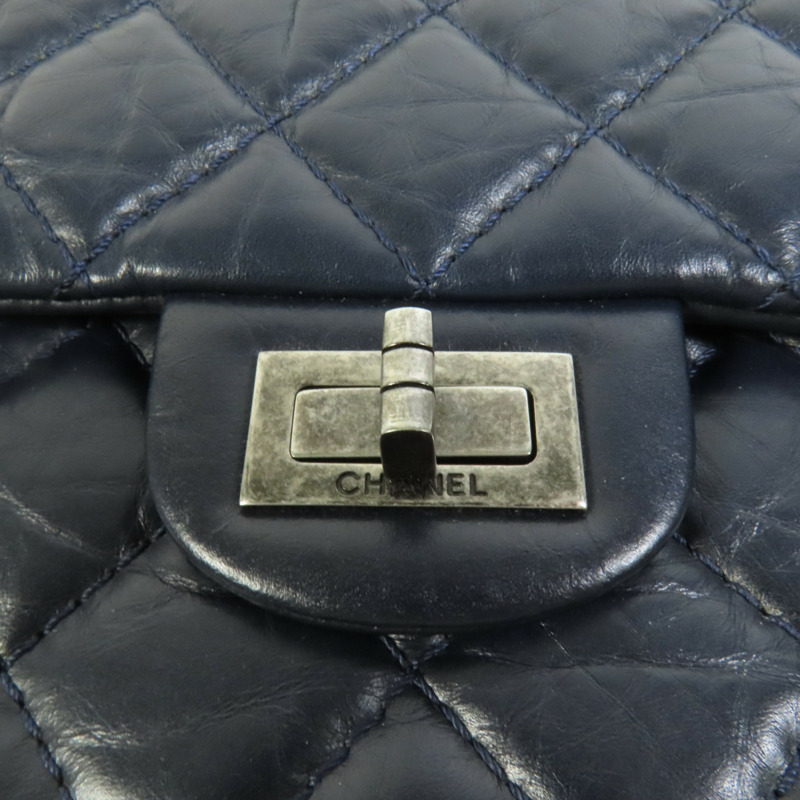 CHANEL 牛皮皮革2.55 Medium鏈帶肩背袋-5