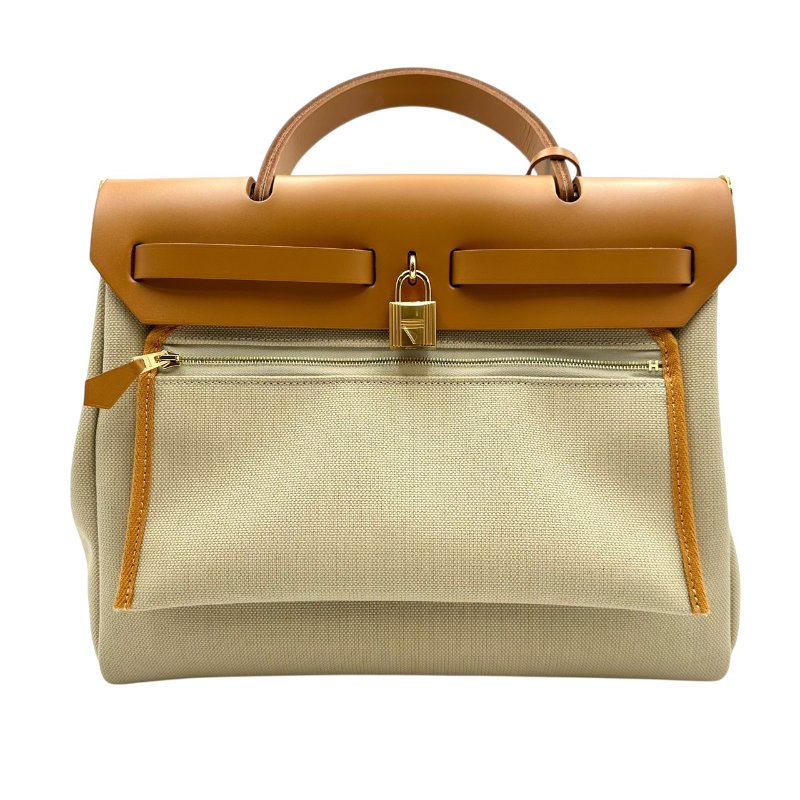 【美收精品】HERMES 茶色Herbag U刻 C-36【隔月月中將轉賣至日本 上架期限30天】-1