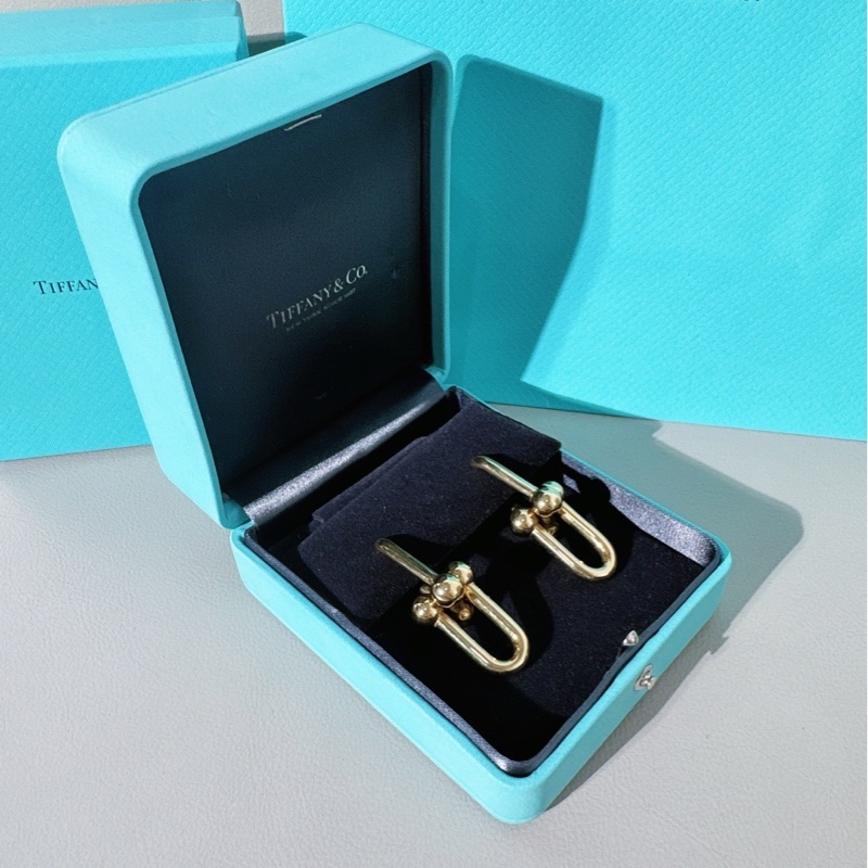 Tiffany蒂芙尼 hardwear系列 18K金特大号链环耳环-1