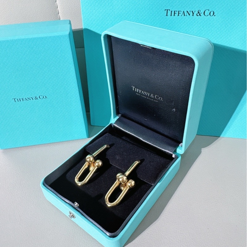 Tiffany蒂芙尼 hardwear系列 18K金特大号链环耳环-2