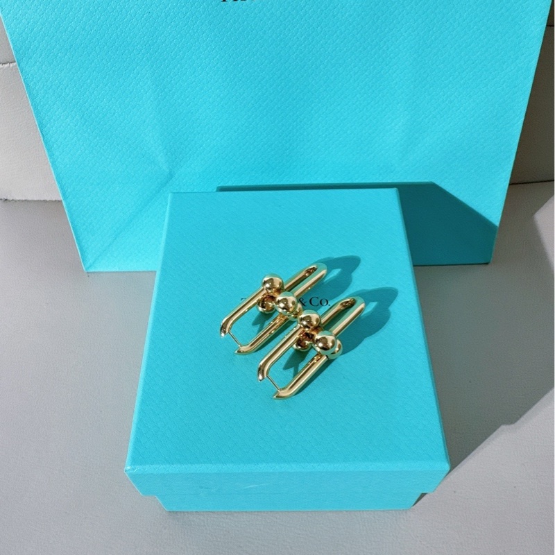 Tiffany蒂芙尼 hardwear系列 18K金特大号链环耳环-3