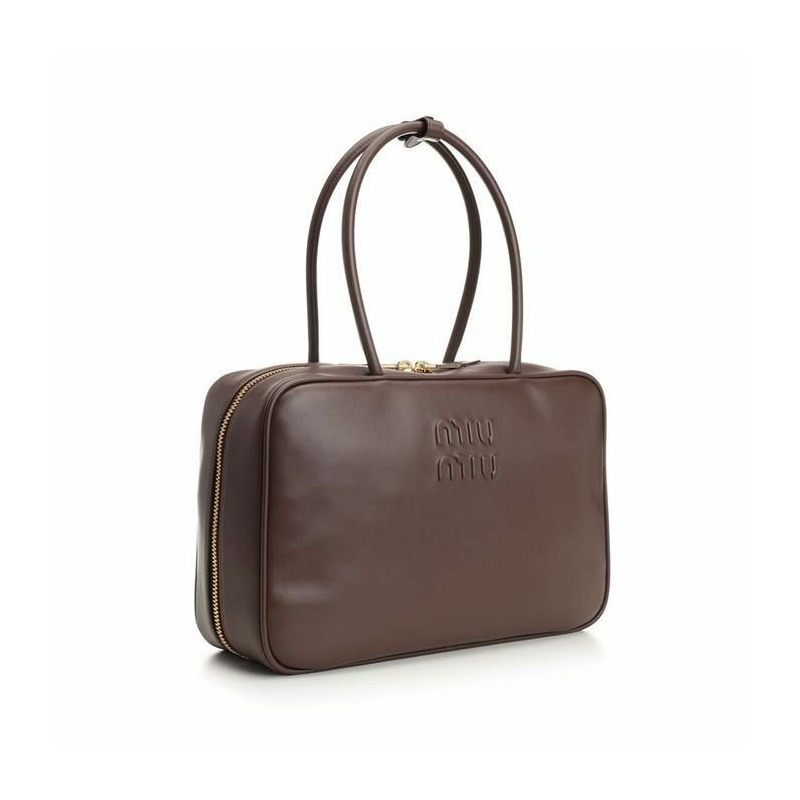 MIU MIU 皮革蝴蝶結包 5BB117 2CRW F0NBL-1