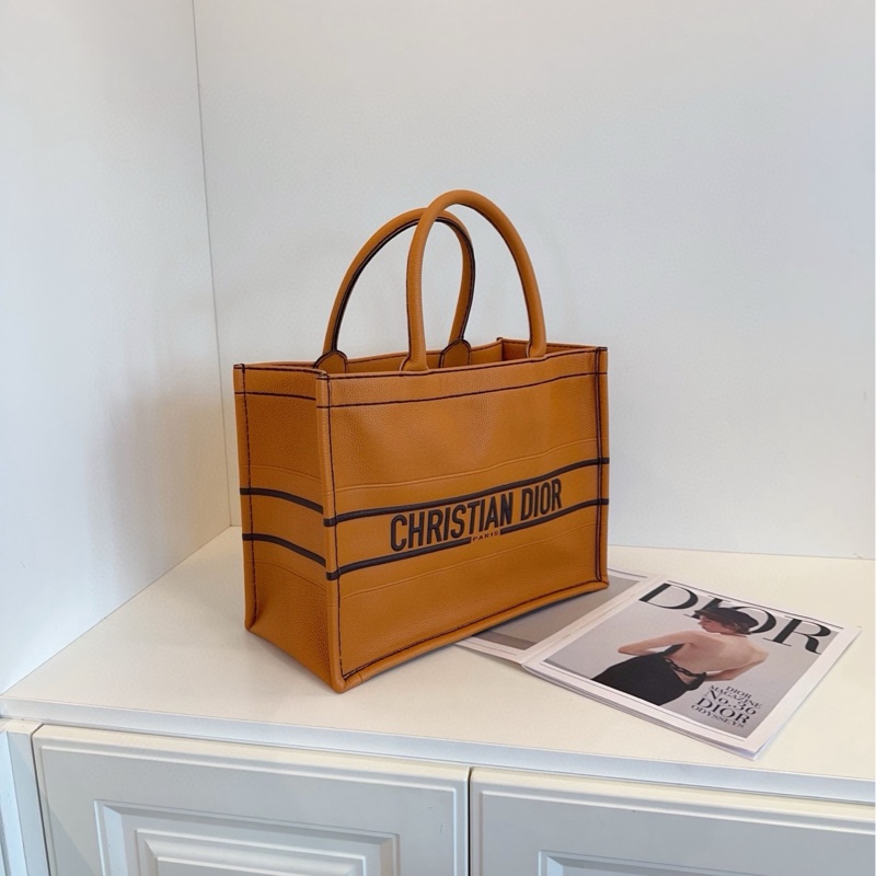【98新🆕】Dior乾邑色全皮款Book Tote托特包 中號 手提包-2