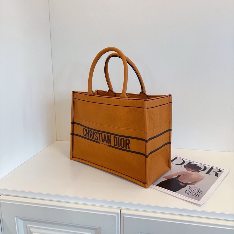 【98新🆕】Dior乾邑色全皮款Book Tote托特包 中號 手提包-5