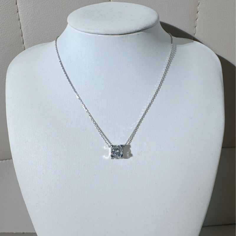 Cartier卡地亚 玫瑰金一克拉牛头石单钻项链-3