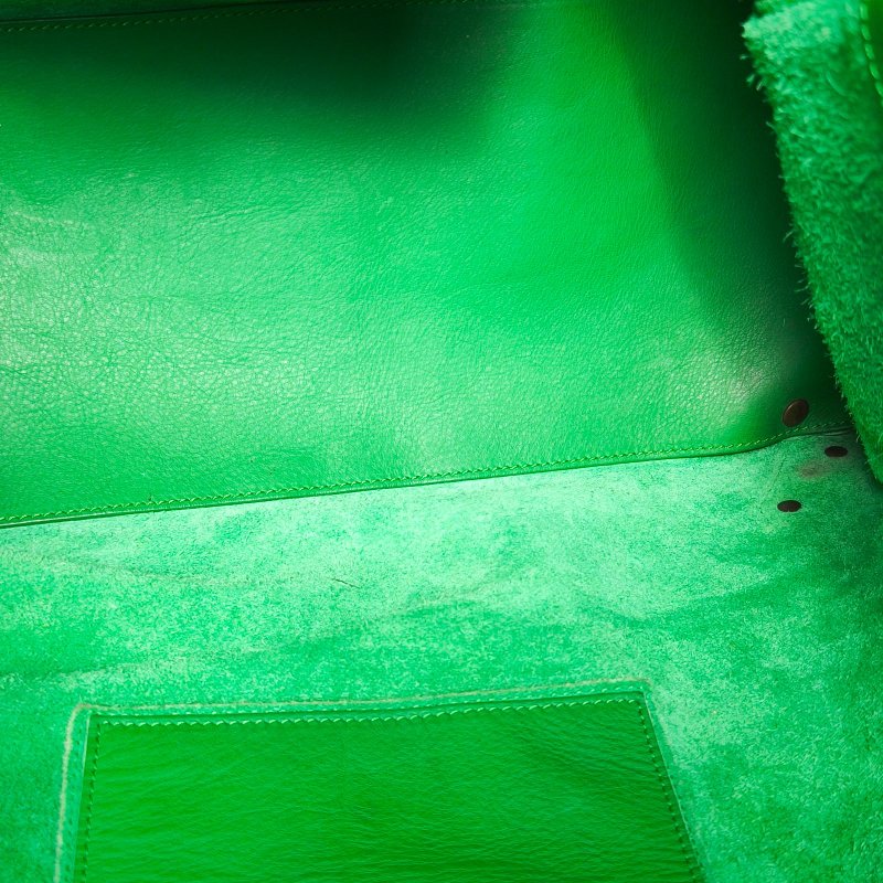 BALENCIAGA 綠色牛皮手提包肩背包-4
