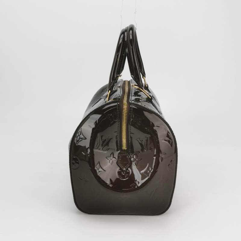 Louis Vuitton(LV)Montana漆皮老花壓紋波士頓包手提包-2