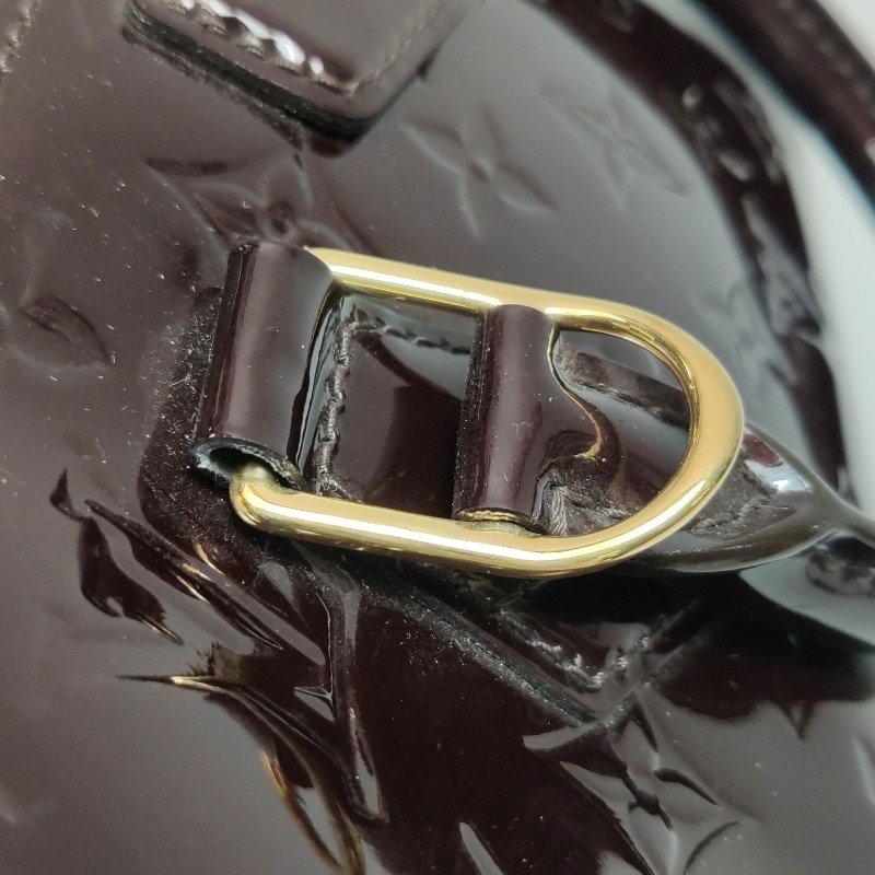 Louis Vuitton(LV)Montana漆皮老花壓紋波士頓包手提包-9