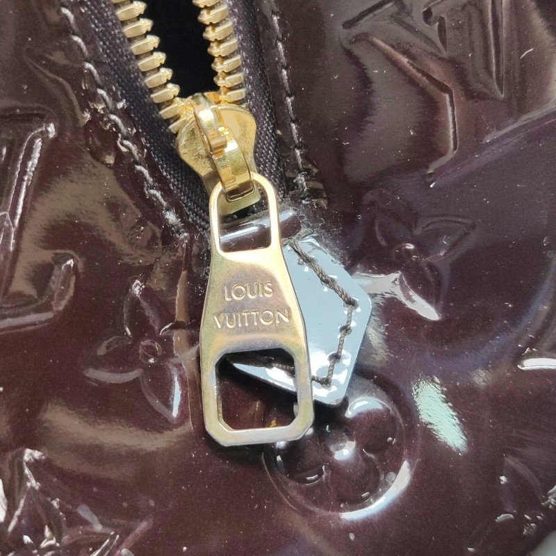 Louis Vuitton(LV)Montana漆皮老花壓紋波士頓包手提包-10