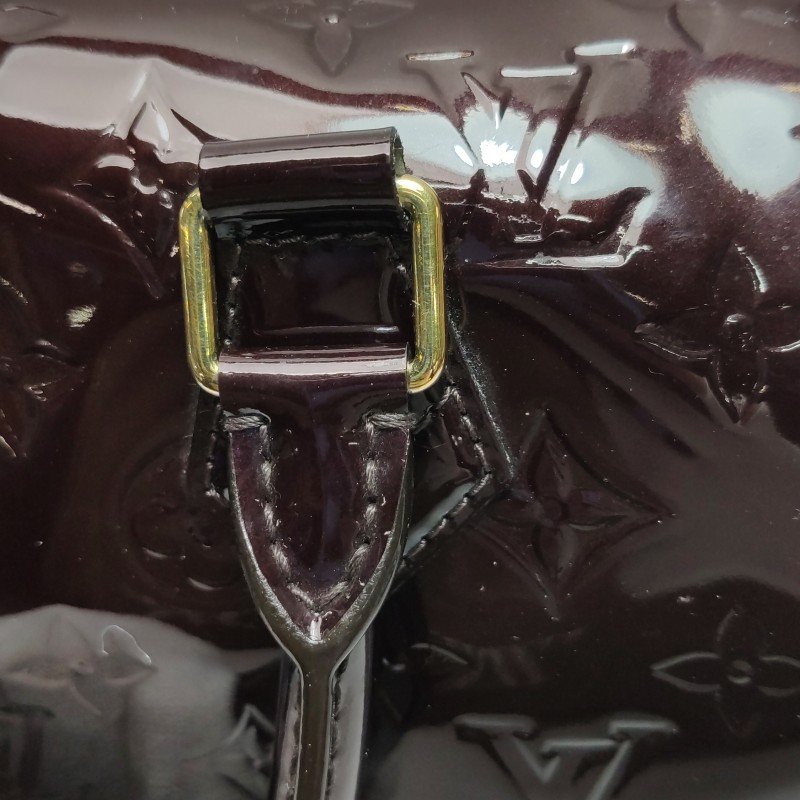 Louis Vuitton(LV)Montana漆皮老花壓紋波士頓包手提包-11