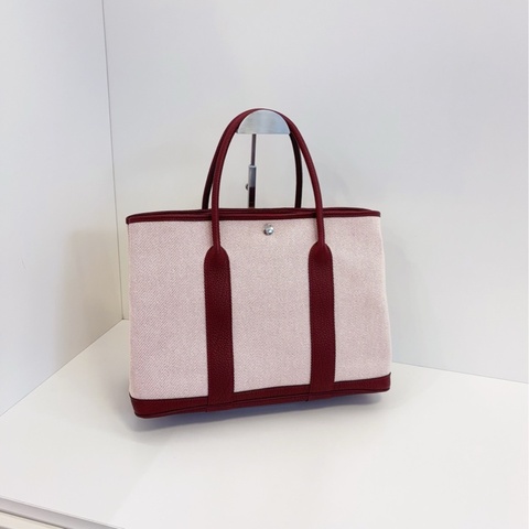 【98新🆕】Hermes GardenParty GP36 帆布拼皮花園包 手提包