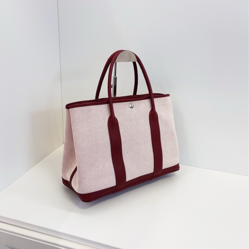 【98新🆕】Hermes GardenParty GP36 帆布拼皮花園包 手提包-1