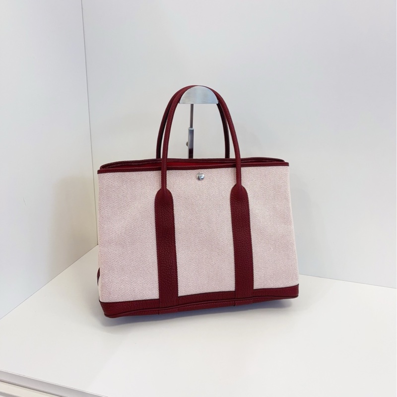 【98新🆕】Hermes GardenParty GP36 帆布拼皮花園包 手提包-2