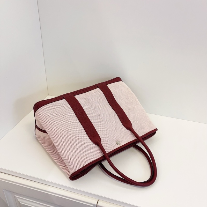 【98新🆕】Hermes GardenParty GP36 帆布拼皮花園包 手提包-4