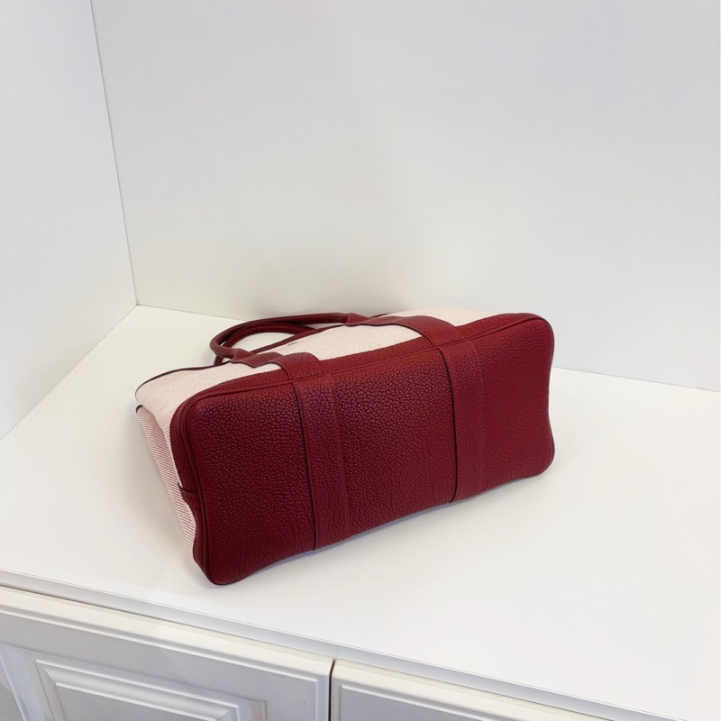 【98新🆕】Hermes GardenParty GP36 帆布拼皮花園包 手提包-5