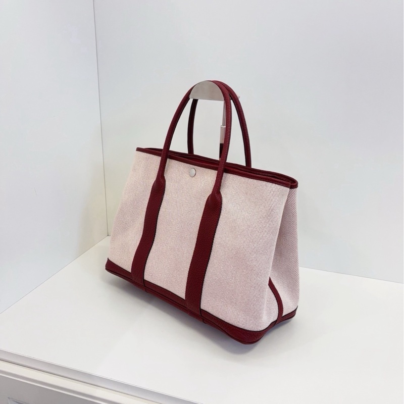 【98新🆕】Hermes GardenParty GP36 帆布拼皮花園包 手提包-7