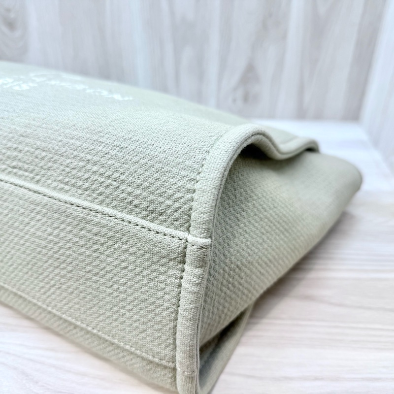 CHANEL牛仔灰帆布銀鏈小號沙灘包A67001-5