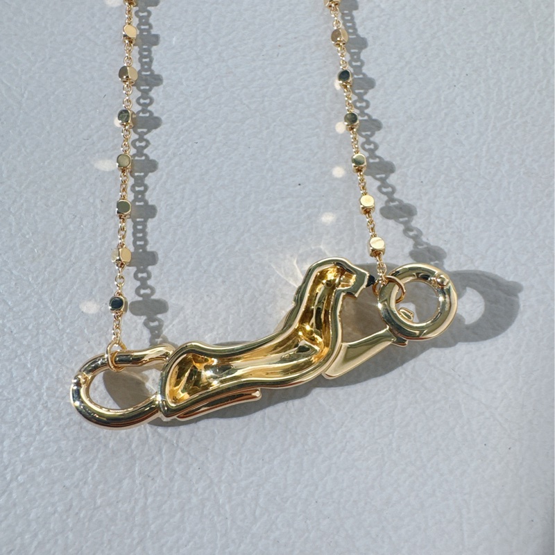 Cartier卡地亚 PANTHERE系列 18K黄金猎豹项链-6