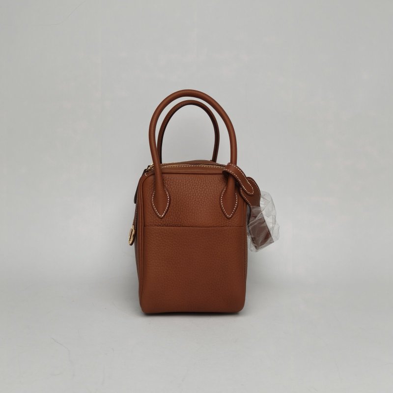 HERMES Lindy2637金棕色TC皮Y刻金扣肩背包-1