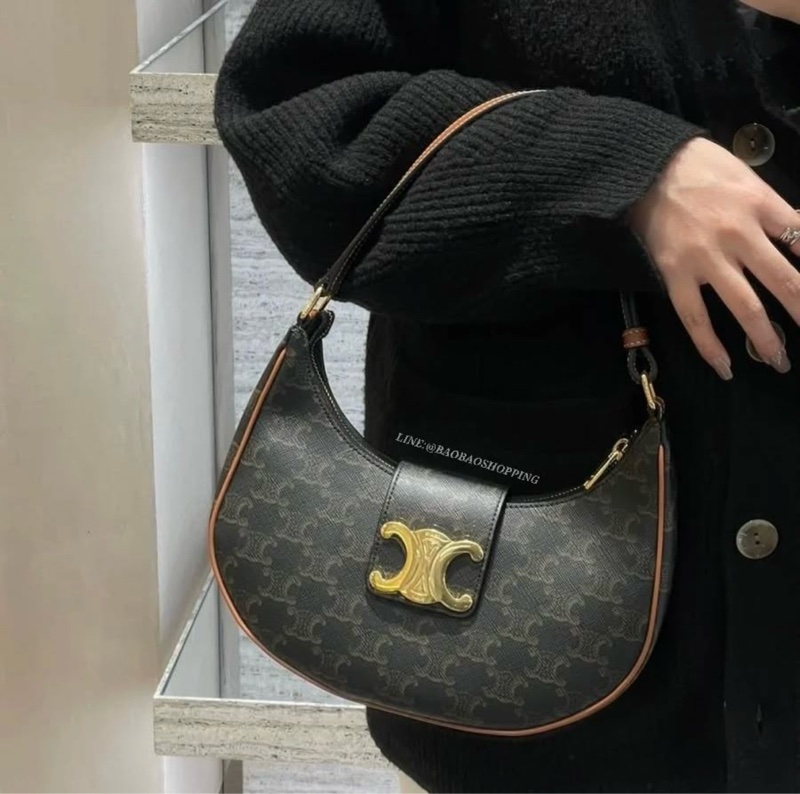 CELINE 賽琳 AVA TRIOMPHE 凱旋門 小牛皮 手提包 肩背包-0