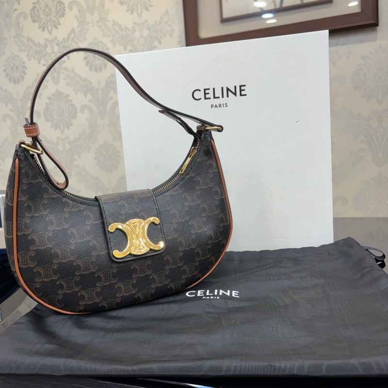 CELINE 賽琳 AVA TRIOMPHE 凱旋門 小牛皮 手提包 肩背包-1