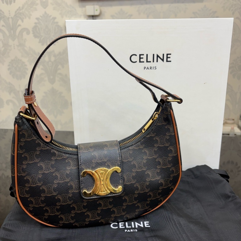 CELINE 賽琳 AVA TRIOMPHE 凱旋門 小牛皮 手提包 肩背包-3