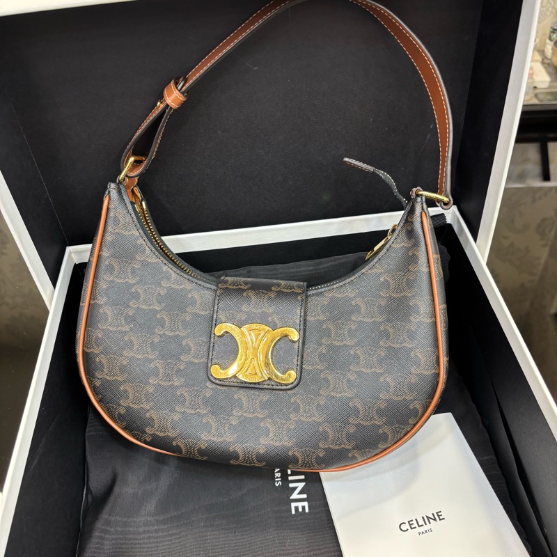 CELINE 賽琳 AVA TRIOMPHE 凱旋門 小牛皮 手提包 肩背包-4