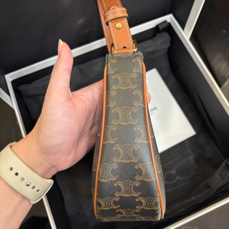 CELINE 賽琳 AVA TRIOMPHE 凱旋門 小牛皮 手提包 肩背包-9