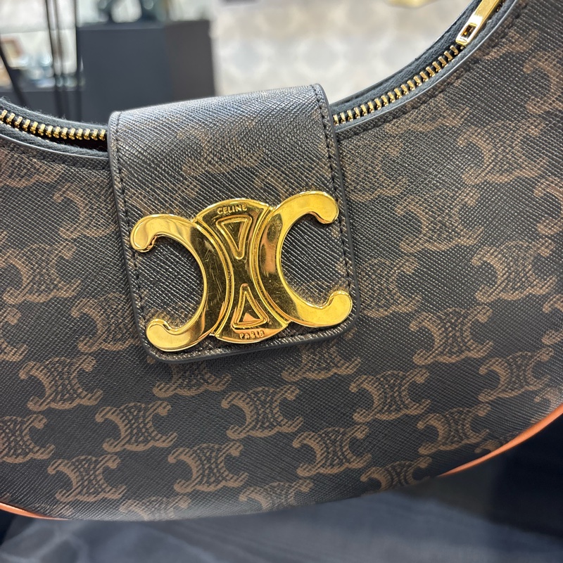 CELINE 賽琳 AVA TRIOMPHE 凱旋門 小牛皮 手提包 肩背包-11