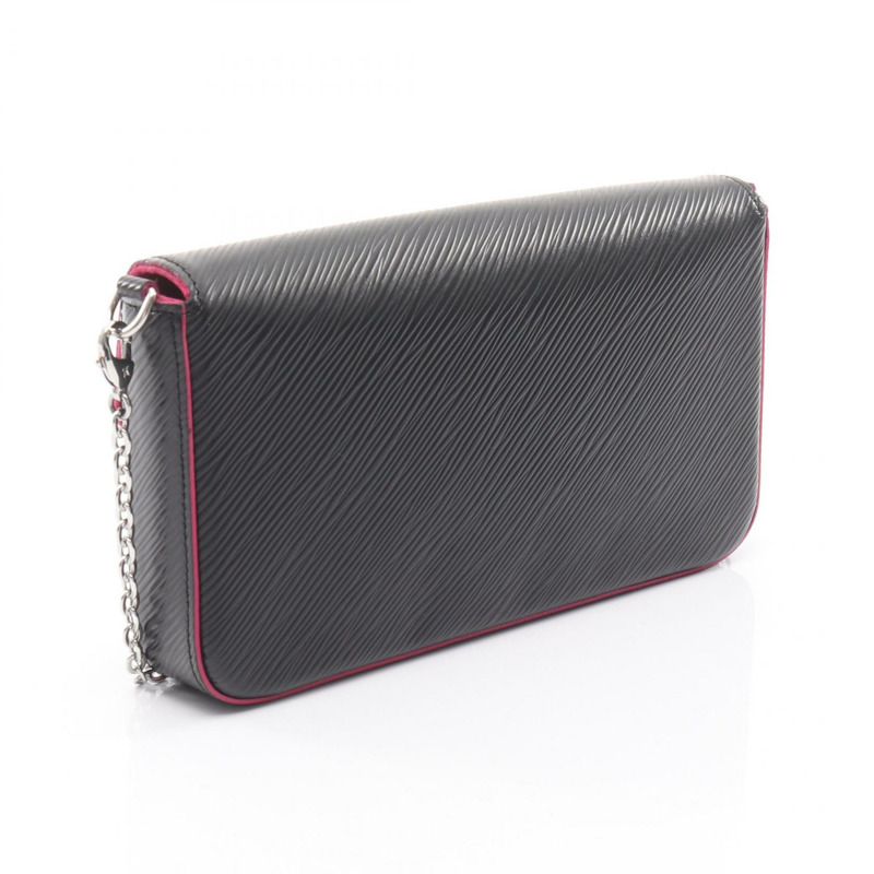 路易威登 Pochette Felicie 鏈條斜背包單肩包 M64579 Epi Noir 粉紅色-1