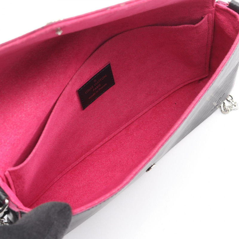路易威登 Pochette Felicie 鏈條斜背包單肩包 M64579 Epi Noir 粉紅色-2