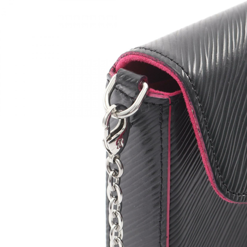 路易威登 Pochette Felicie 鏈條斜背包單肩包 M64579 Epi Noir 粉紅色-8