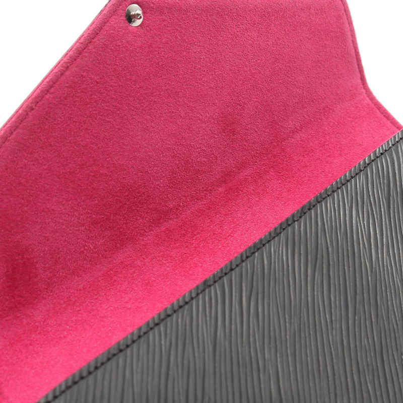 路易威登 Pochette Felicie 鏈條斜背包單肩包 M64579 Epi Noir 粉紅色-9