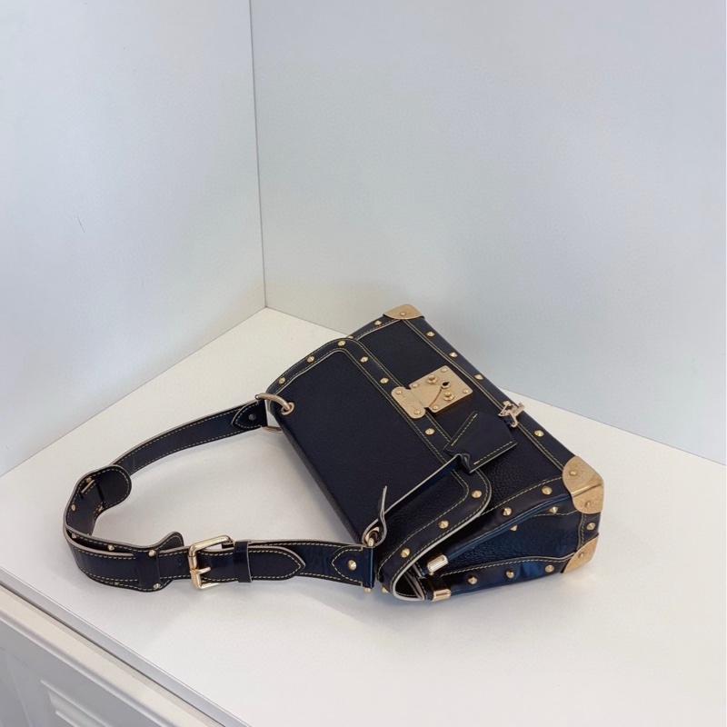 【98新🆕】LV vintage絕版黑金鉚釘山羊皮Suhali蘇哈里單肩/腋下包-5