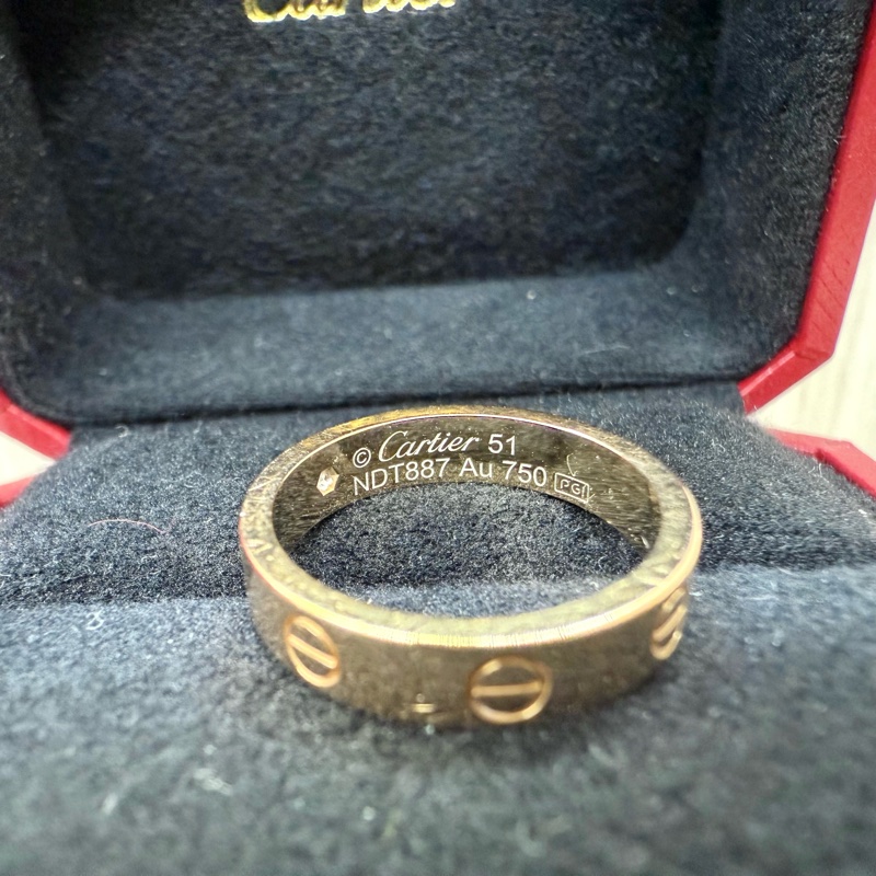 Cartier 18K玫瑰金鑽LOVE戒指B4050751-11