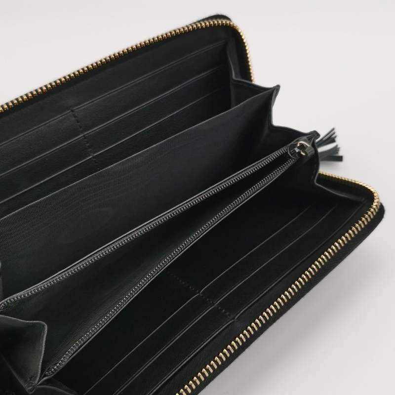 Gucci Soho漆皮純色壓紋雙G長款錢包-5