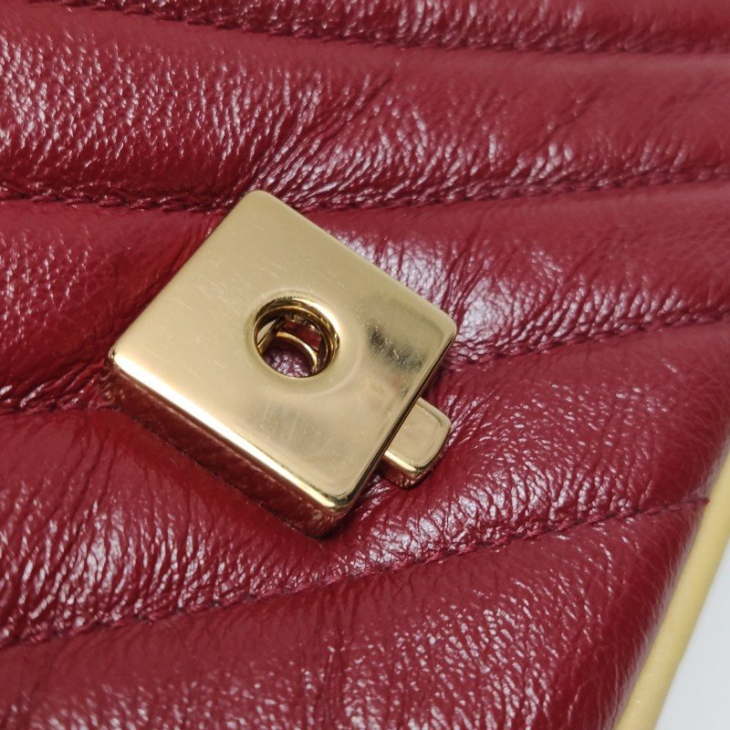 Gucci GG Marmont迷你牛皮撞色雙G標誌斜挎包單肩包-10