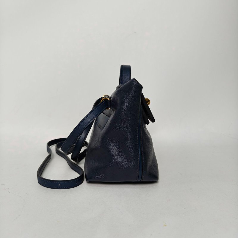 HERMES 2424mini217U海軍藍拼2Z午夜藍EC皮/Swift皮Z刻金扣肩背包-3