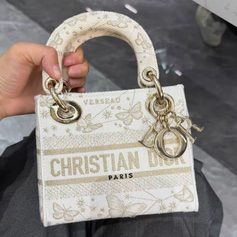 Dior Lady Dior刺繡蝴蝶包-0