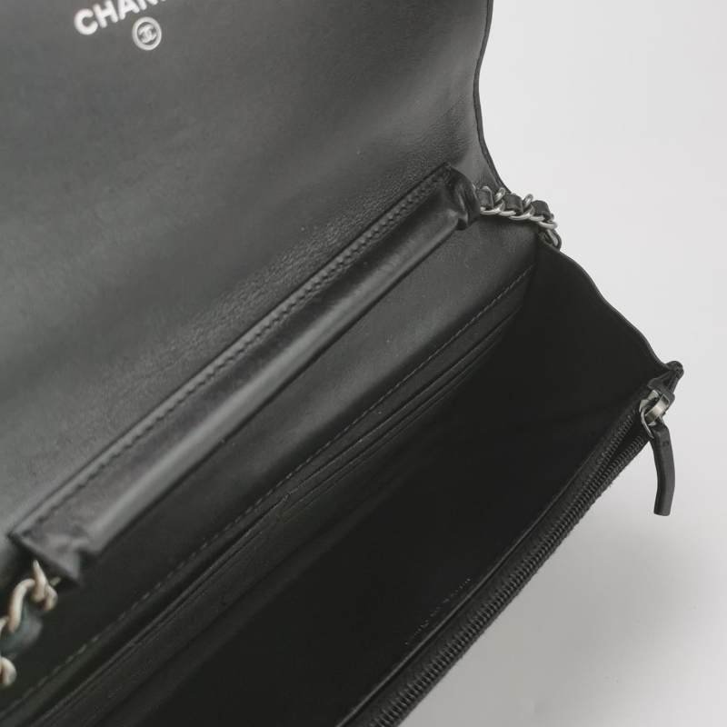 Chanel Boy Bag牛皮菱格絎縫方形雙C鎖扣斜挎包-6