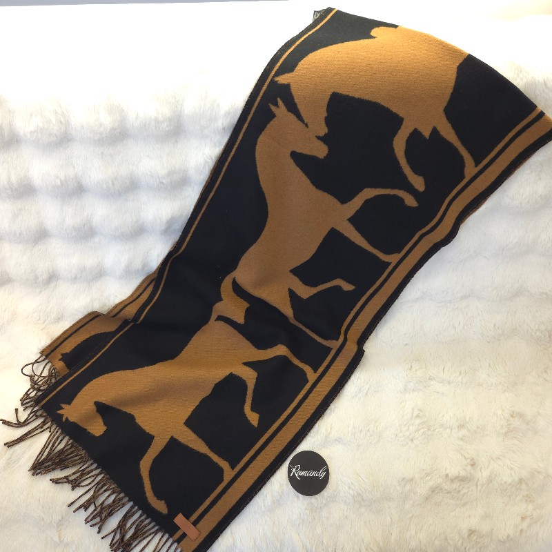 Hermès Echarpe 羊絨圍巾 190cm-1