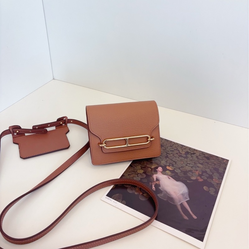 【98新🆕】Hermes 金棕金扣roulis slim豬鼻子腰包 z刻-1