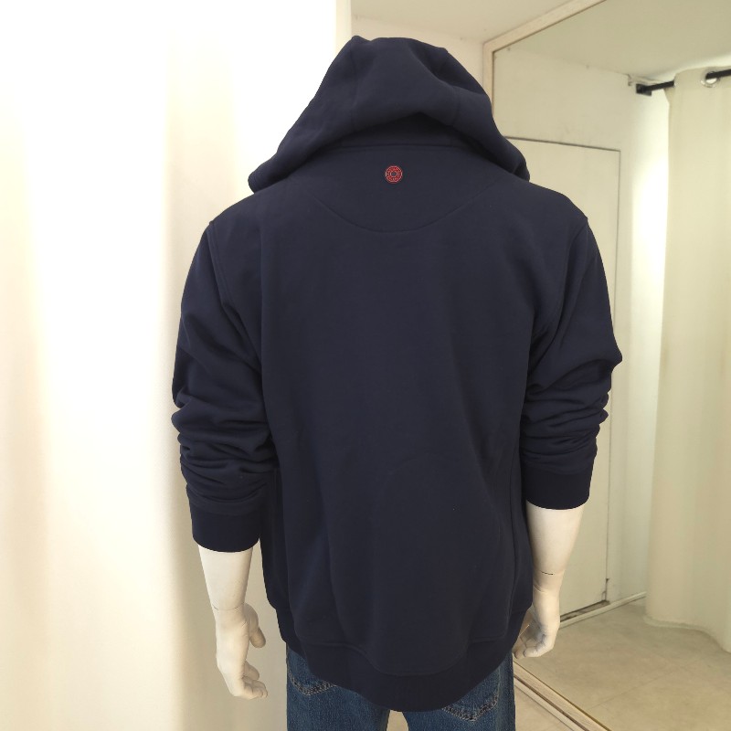 Hermès 內刷毛連帽外套 深藍 XL-1