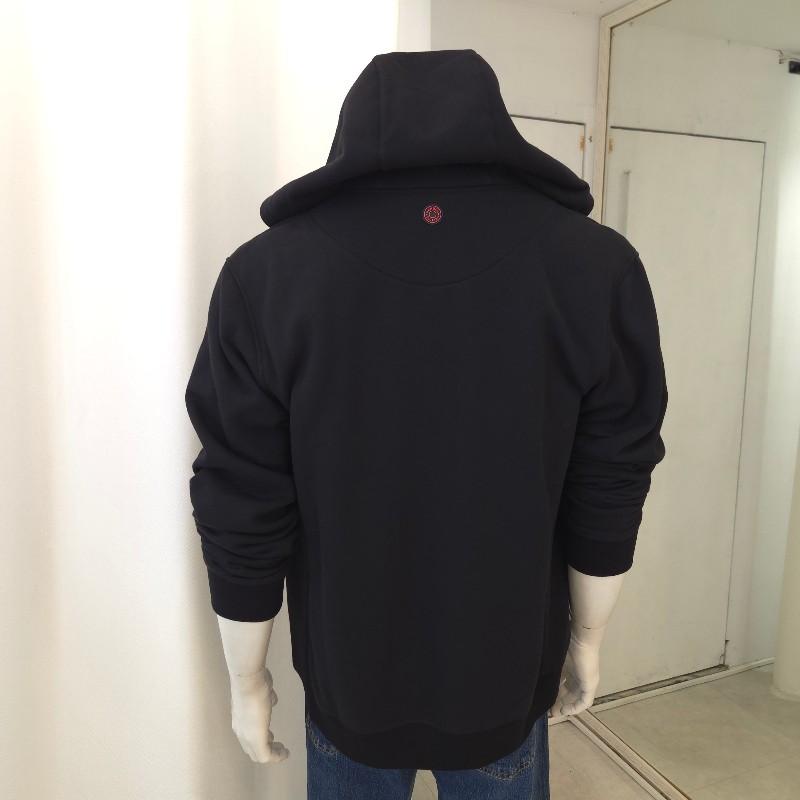 Hermès 內刷毛連帽外套 黑 L-1