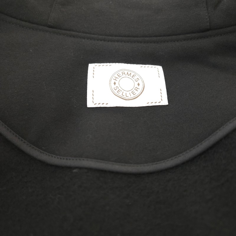 Hermès 內刷毛連帽外套 黑 L-5