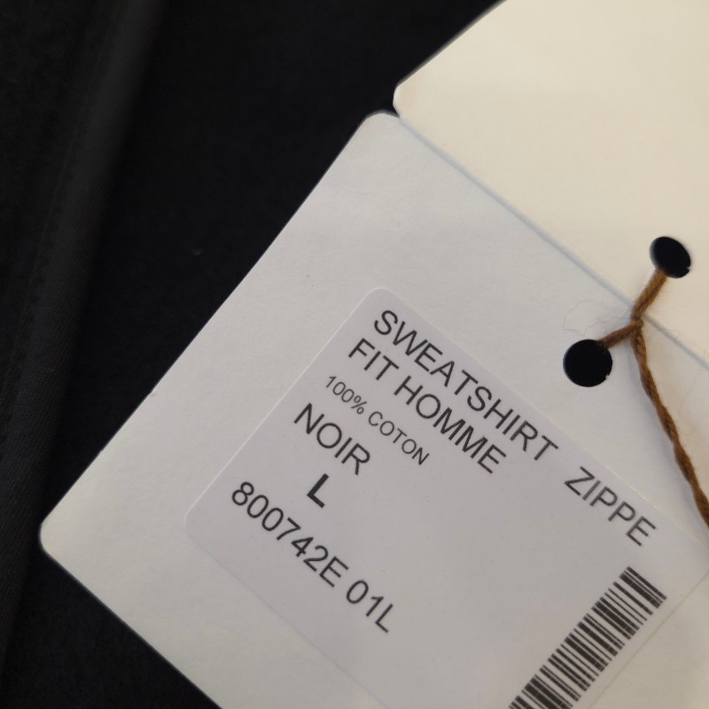 Hermès 內刷毛連帽外套 黑 L-6