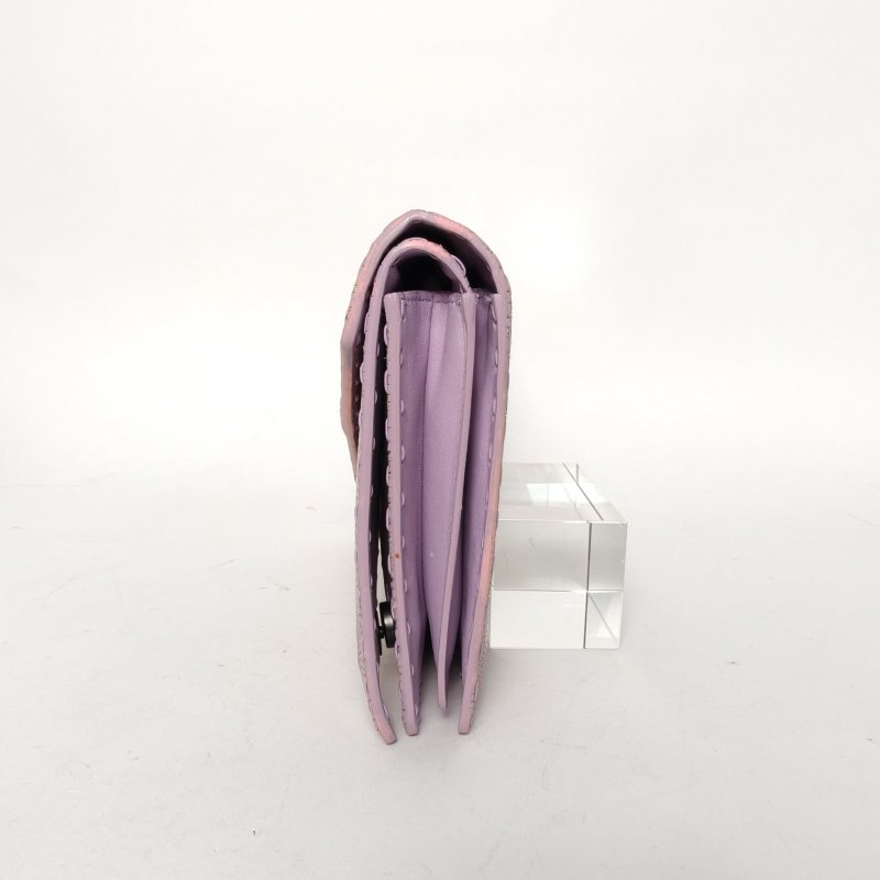 BOTTEGA VENETA 拼色魚皮無手拿包肩背包-3