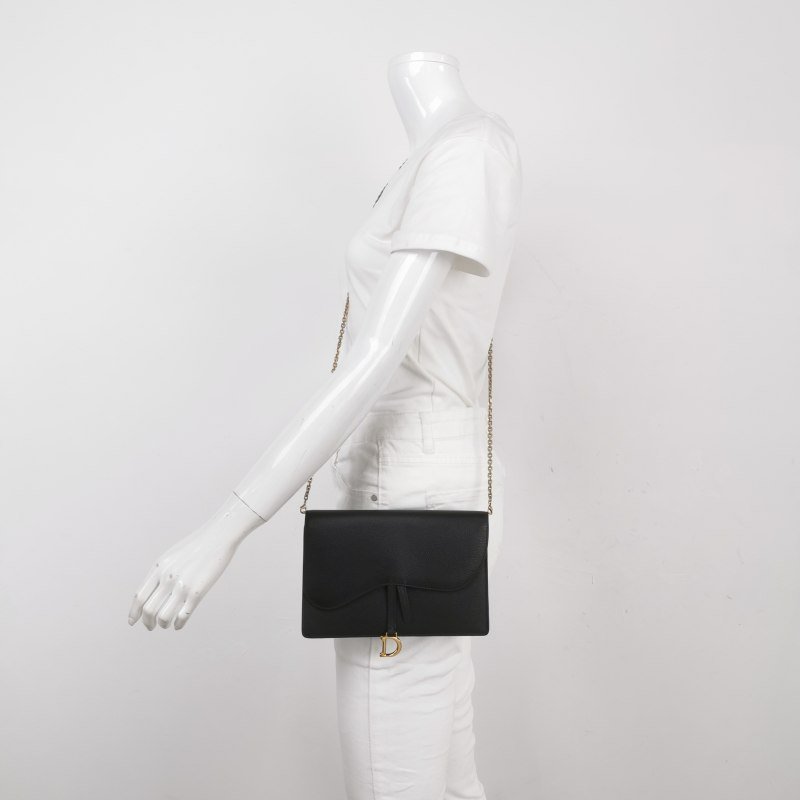 Dior Saddle馬鞍包大號牛皮純色馬鞍造型斜挎包-1